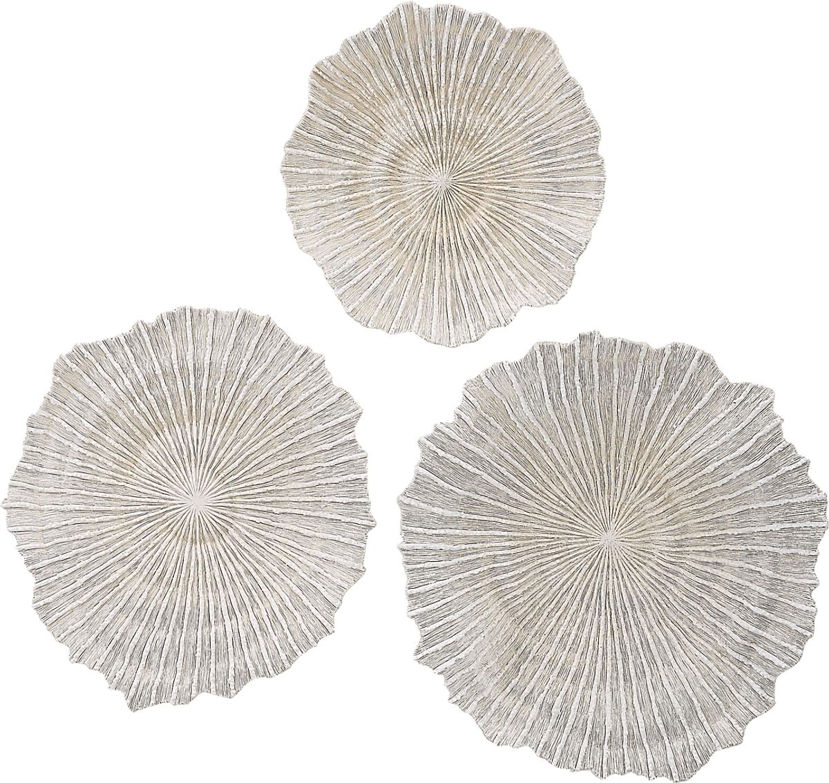 Pacha White Wall Dcor, Set Of 3 | Rooms to Go