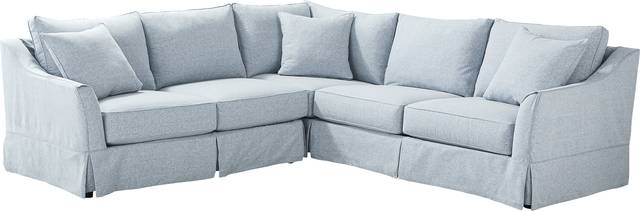 Pacific Grove Blue Slipcover 2 Pc Sectional - Thumbnail - Image 1