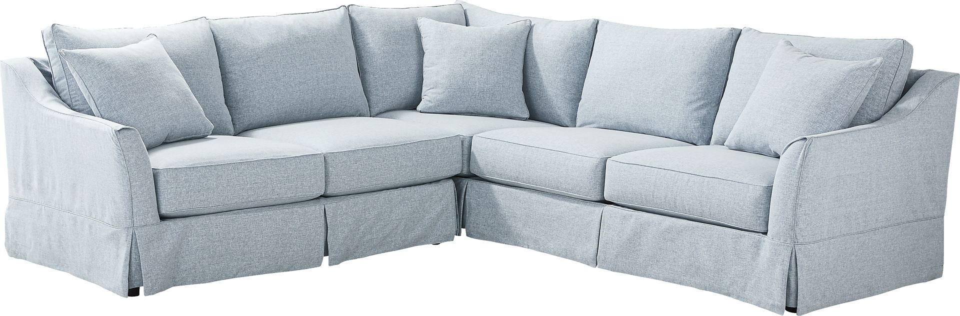 Pacific Grove Blue Slipcover 2 Pc Sectional - Image 1