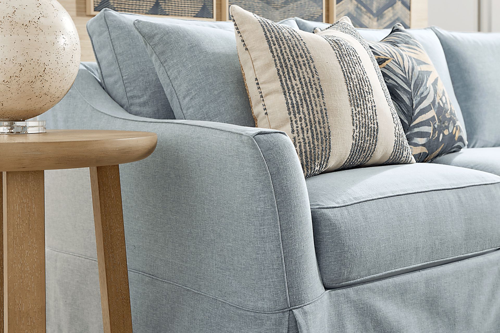 Pacific Grove Blue Slipcover 2 Pc Sectional - Image 2