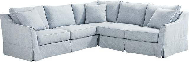 Pacific Grove Blue Slipcover 2 Pc Sectional - Thumbnail - Image 1