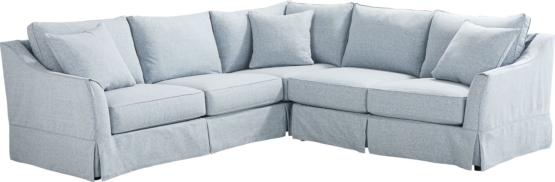 Pacific Grove Blue Slipcover 2 Pc Sectional - Image 1