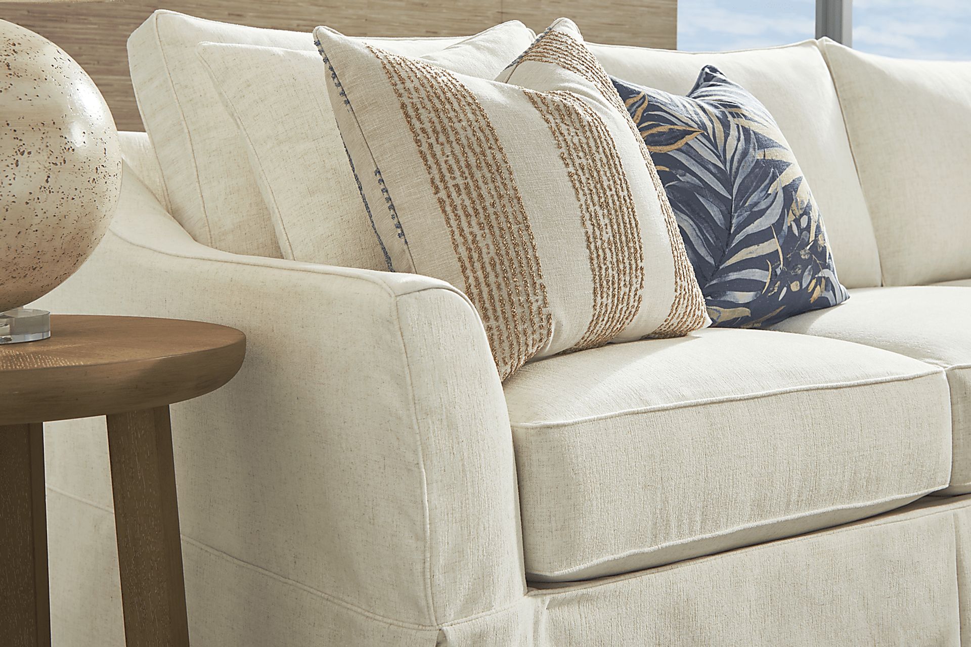 Pacific Grove White Slipcover 2 Pc Sectional - Image 5