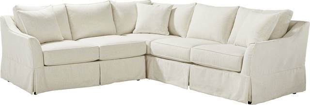 Pacific Grove White Slipcover 2 Pc Sectional - Thumbnail - Image 1
