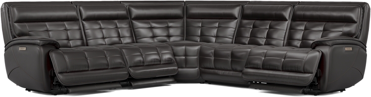 5 pc dual power reclining sectional