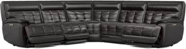 5 pc dual power reclining sectional