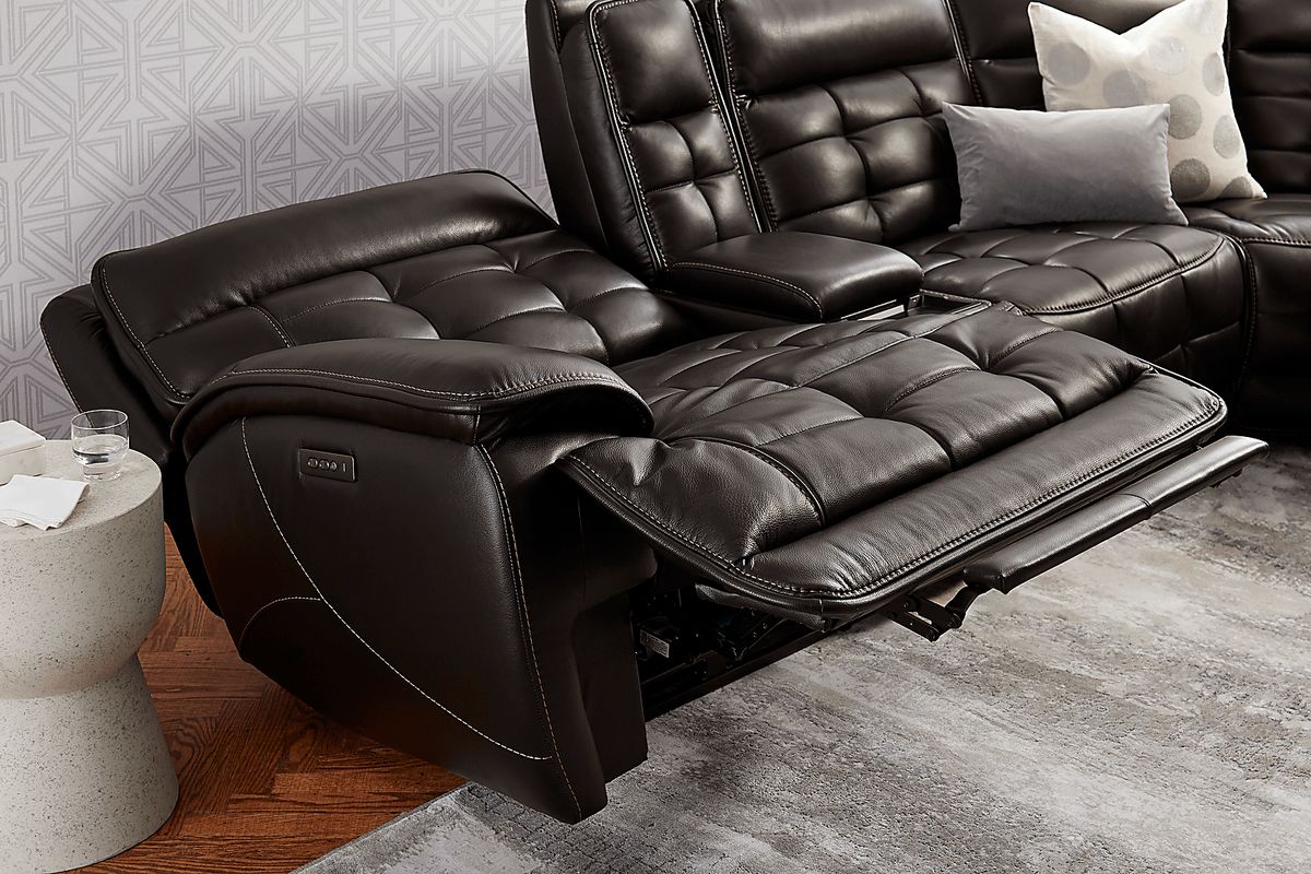 Drew & Jonathan Pacific Heights Black Cherry Leather 6 Pc Dual