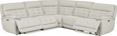Pacific Heights Leather 5 Pc Dual Power Reclining Sectional