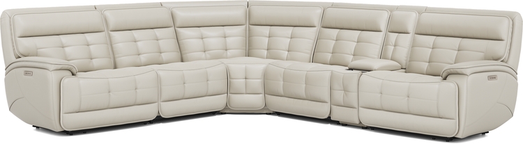 6 pc dual power reclining sectional