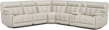 6 pc dual power reclining sectional