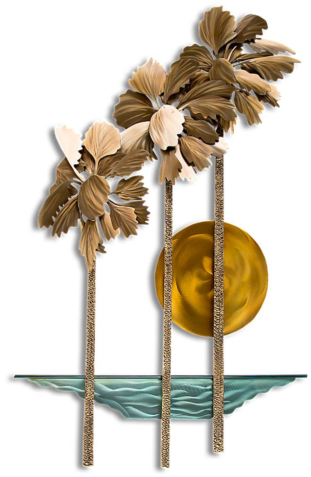 Pacifica Palms Bronze Outdoor Artwork - Thumbnail - Image 1