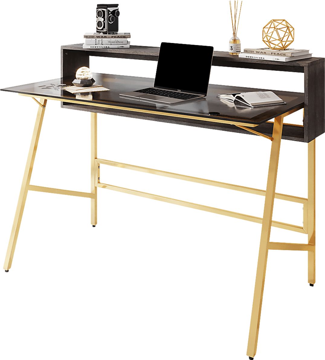 Pacmiota Gold Writing Desk