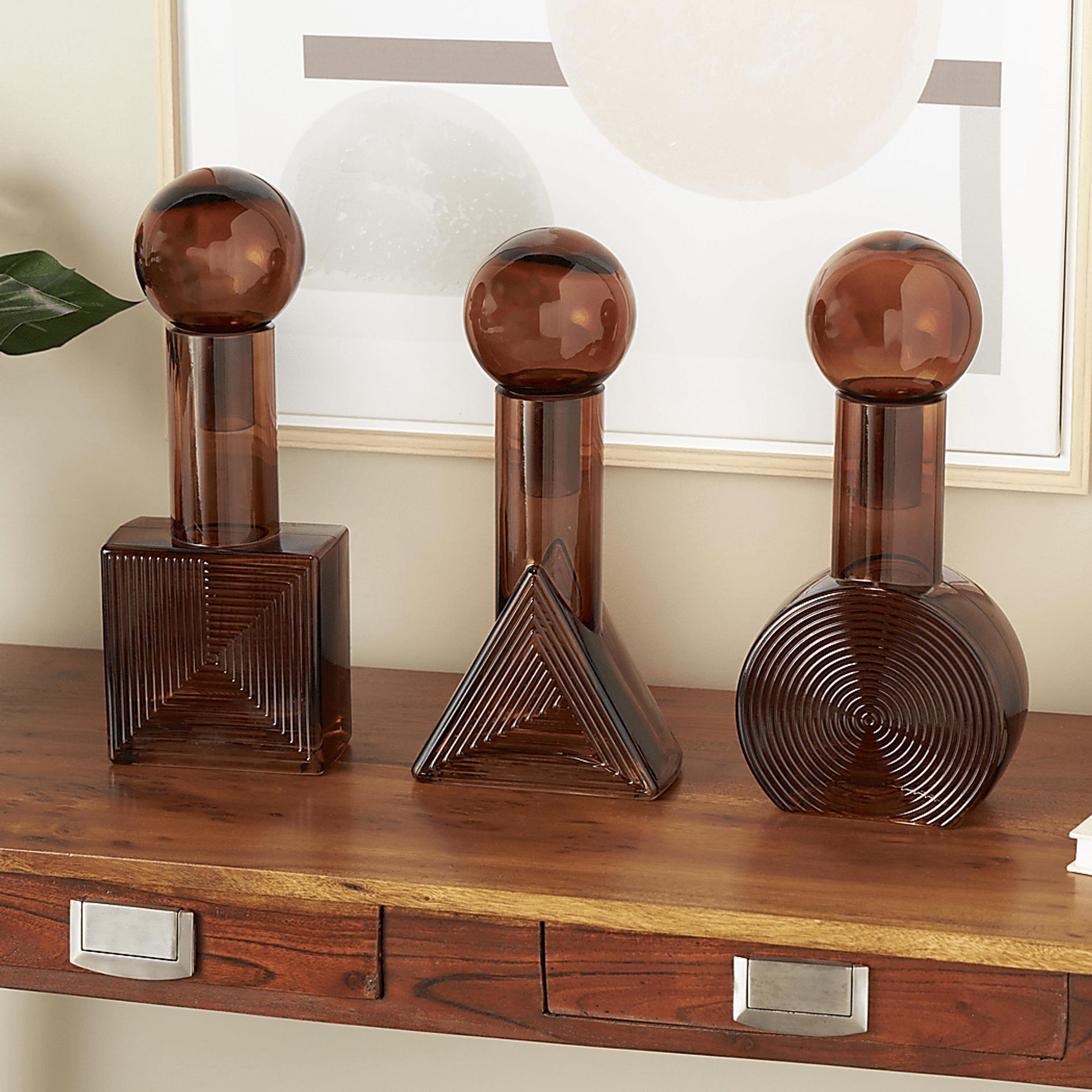 Pacula Brown Jar, Set of 3 - Image 2