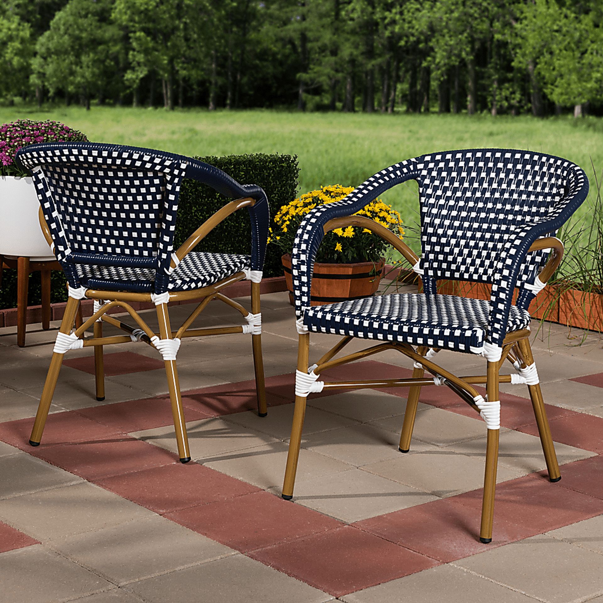 Padazi Blue Dining Chair, Set of 2 - Image 2