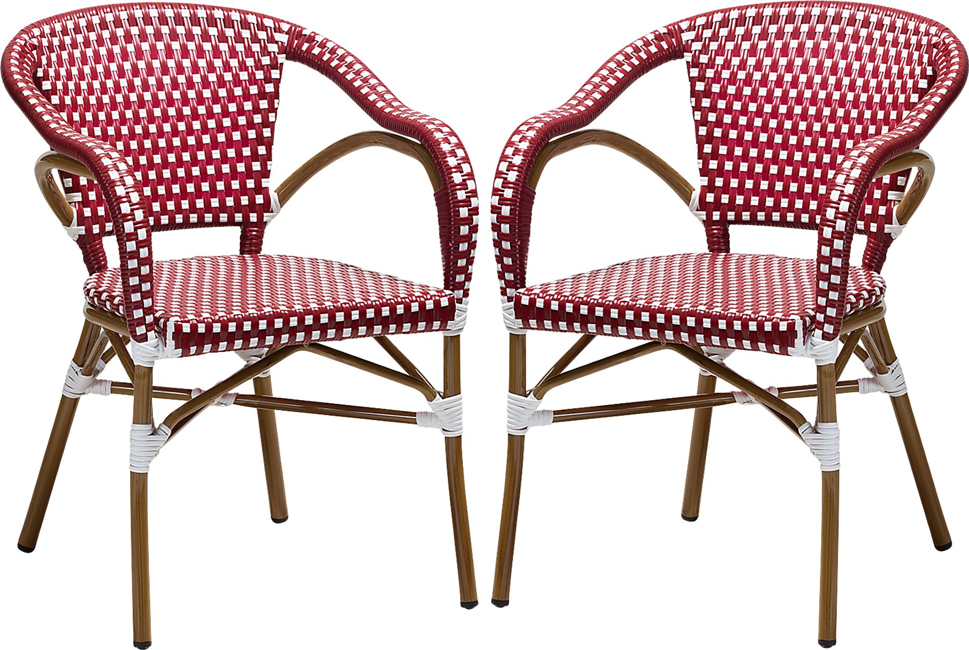 Padazi Red Dining Chair, Set of 2 - Image 1