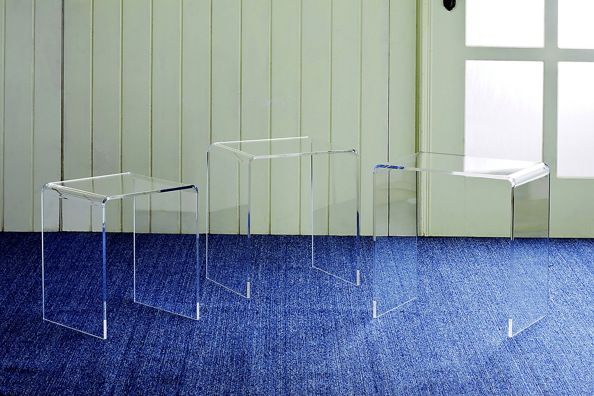 Padrish Clear Nesting Tables, Set of 3 - Image 8