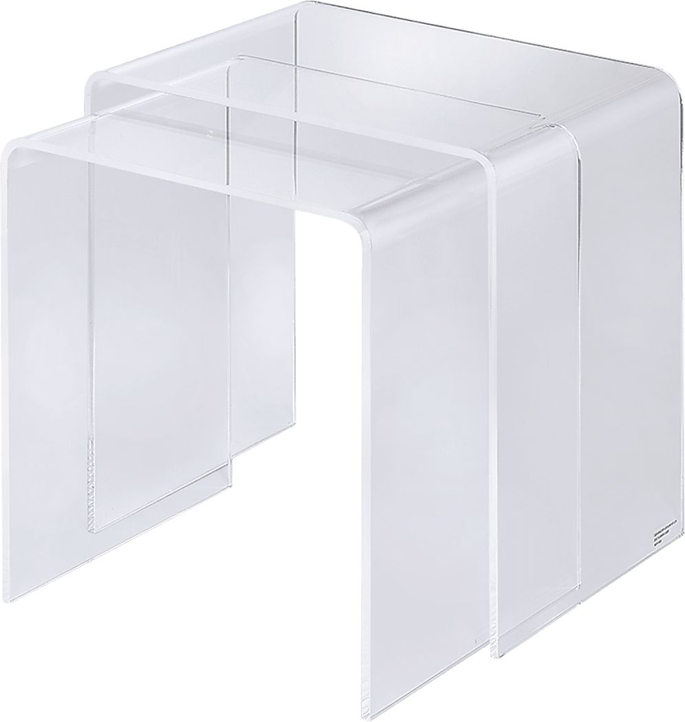 Padyer Clear Nesting Tables, Set of 2