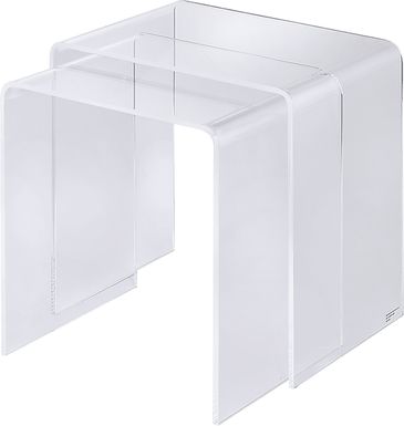 Padyer Clear Nesting Tables, Set of 2