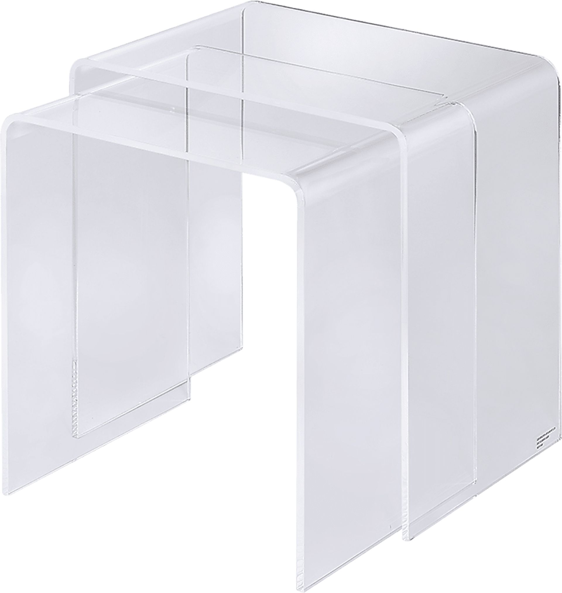Padyer Clear Nesting Tables, Set of 2 - Image 1