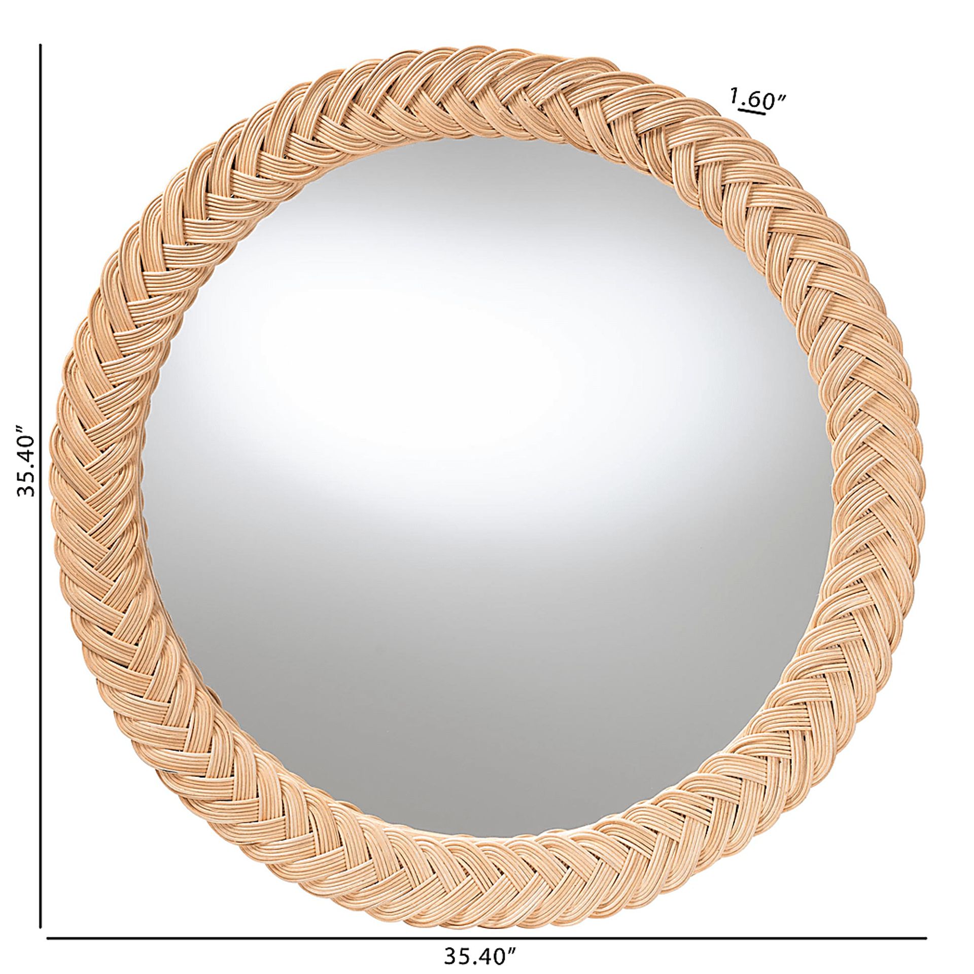 Pafure II Brown Round Mirror - Image 2