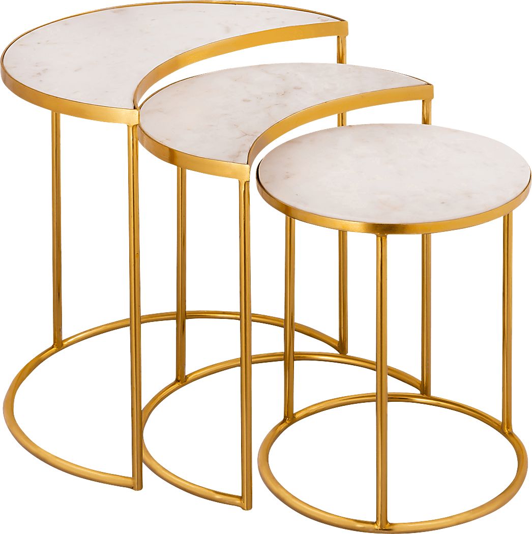 Paget Gold Nesting Tables, Set of 3