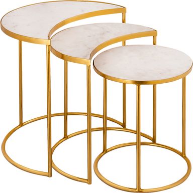 Paget Gold Nesting Tables, Set of 3