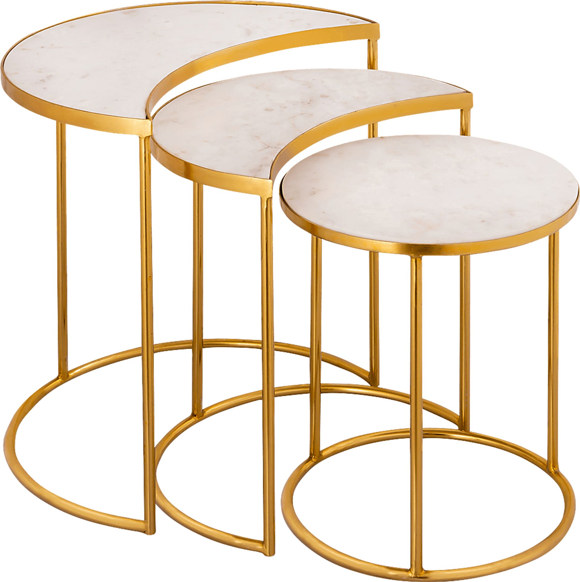Paget Gold Nesting Tables, Set of 3 - Image 1
