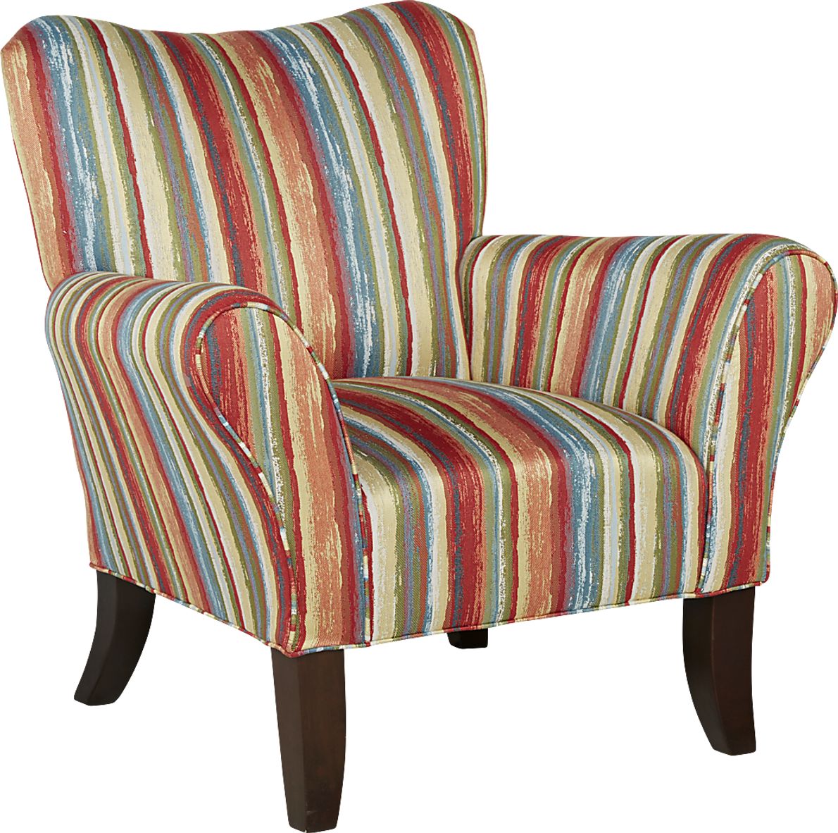 Painterly Stripe Accent Chair