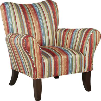 Painterly Stripe Accent Chair