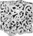 Paisley Square Silver Accent Stool