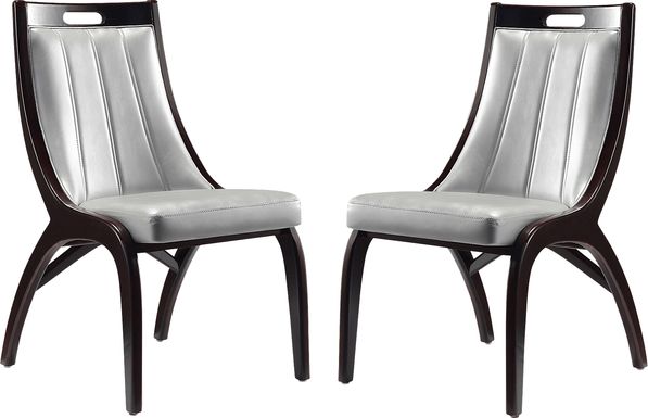 Pakey Silver Side Chair, Set of 2