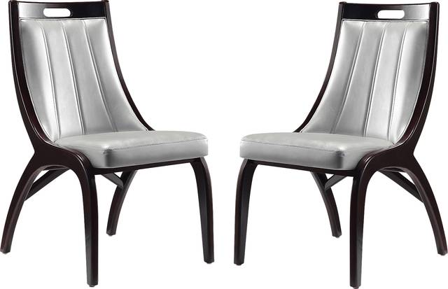 Pakey Silver Side Chair, Set of 2 - Thumbnail - Image 1