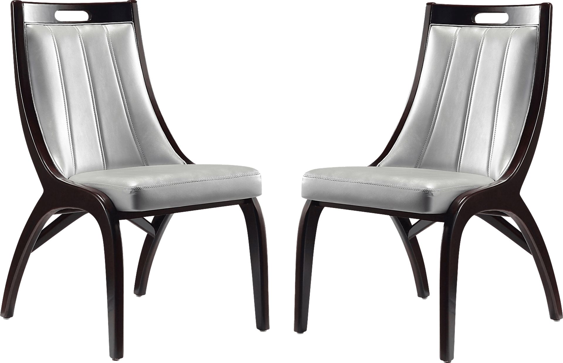 Pakey Silver Side Chair, Set of 2 - Image 1