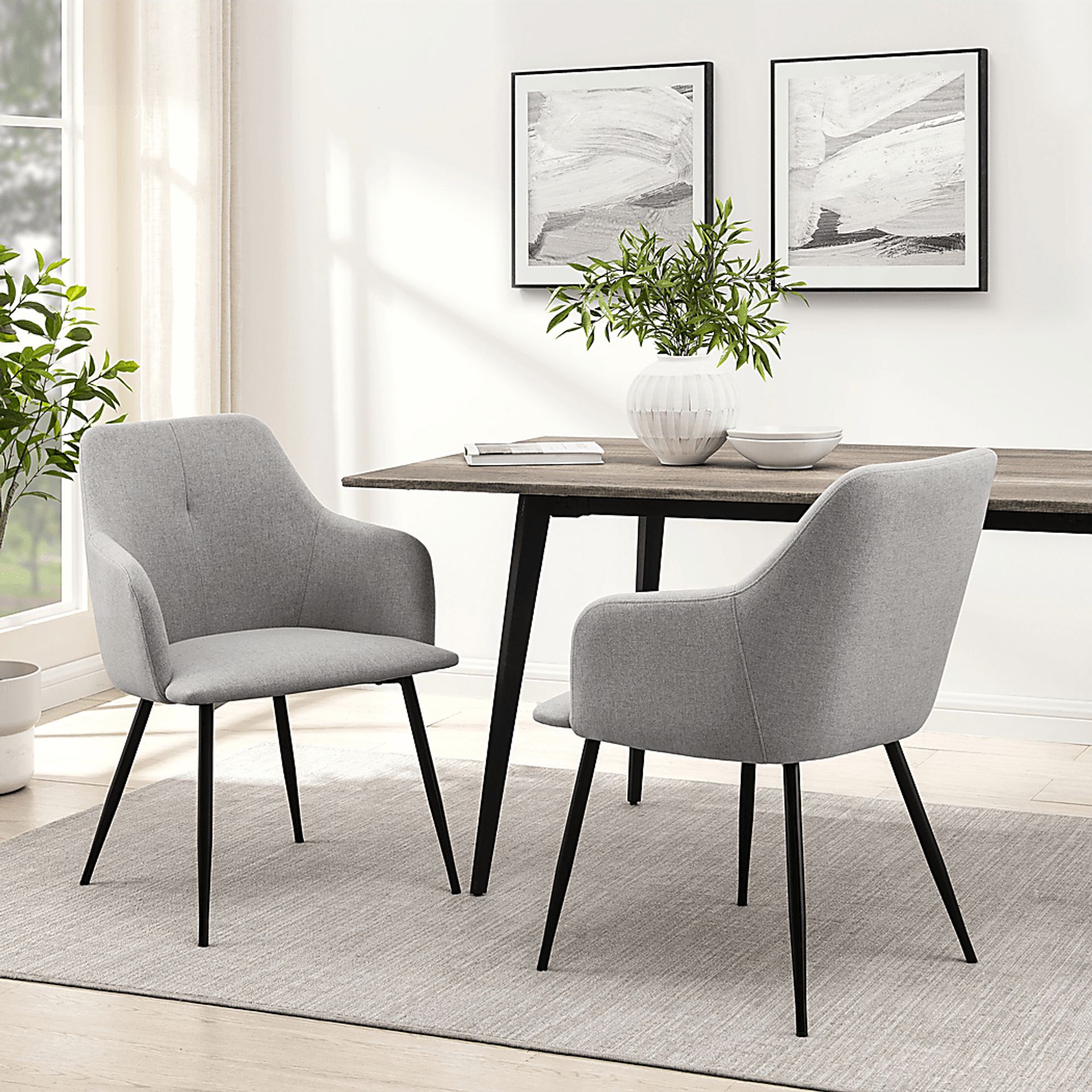 Paladora Gray Arm Chair, Set of 2 - Image 2