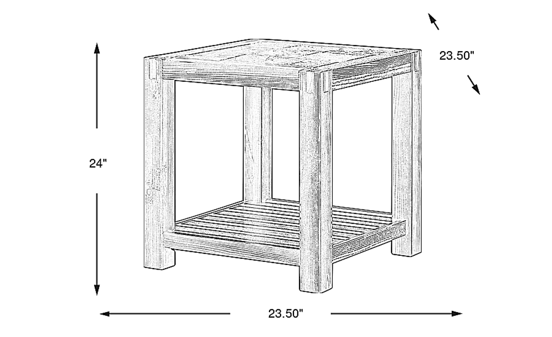 Palatine Brown End Table