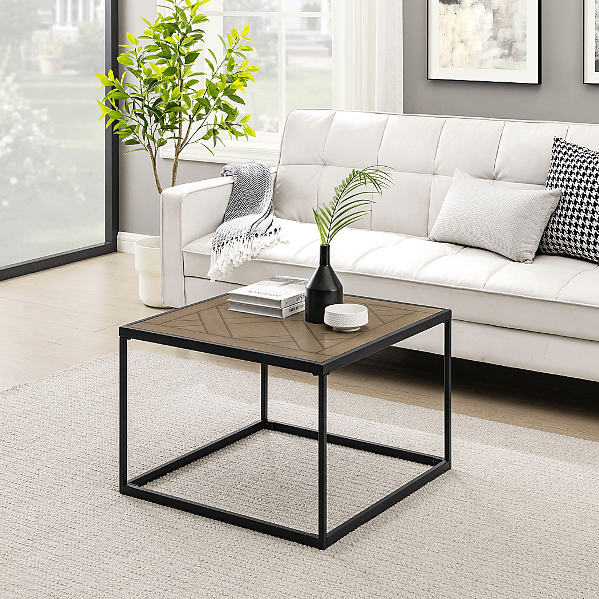 Palcia Brown Square Cocktail Table - Image 3