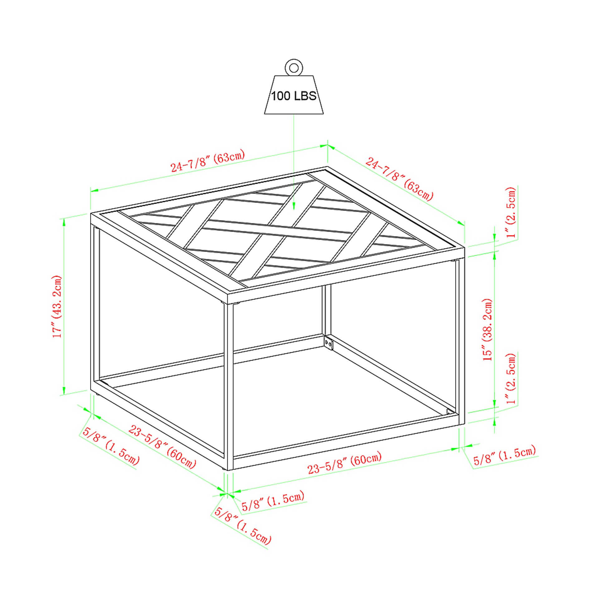 Palcia Brown Square Cocktail Table - Image 6