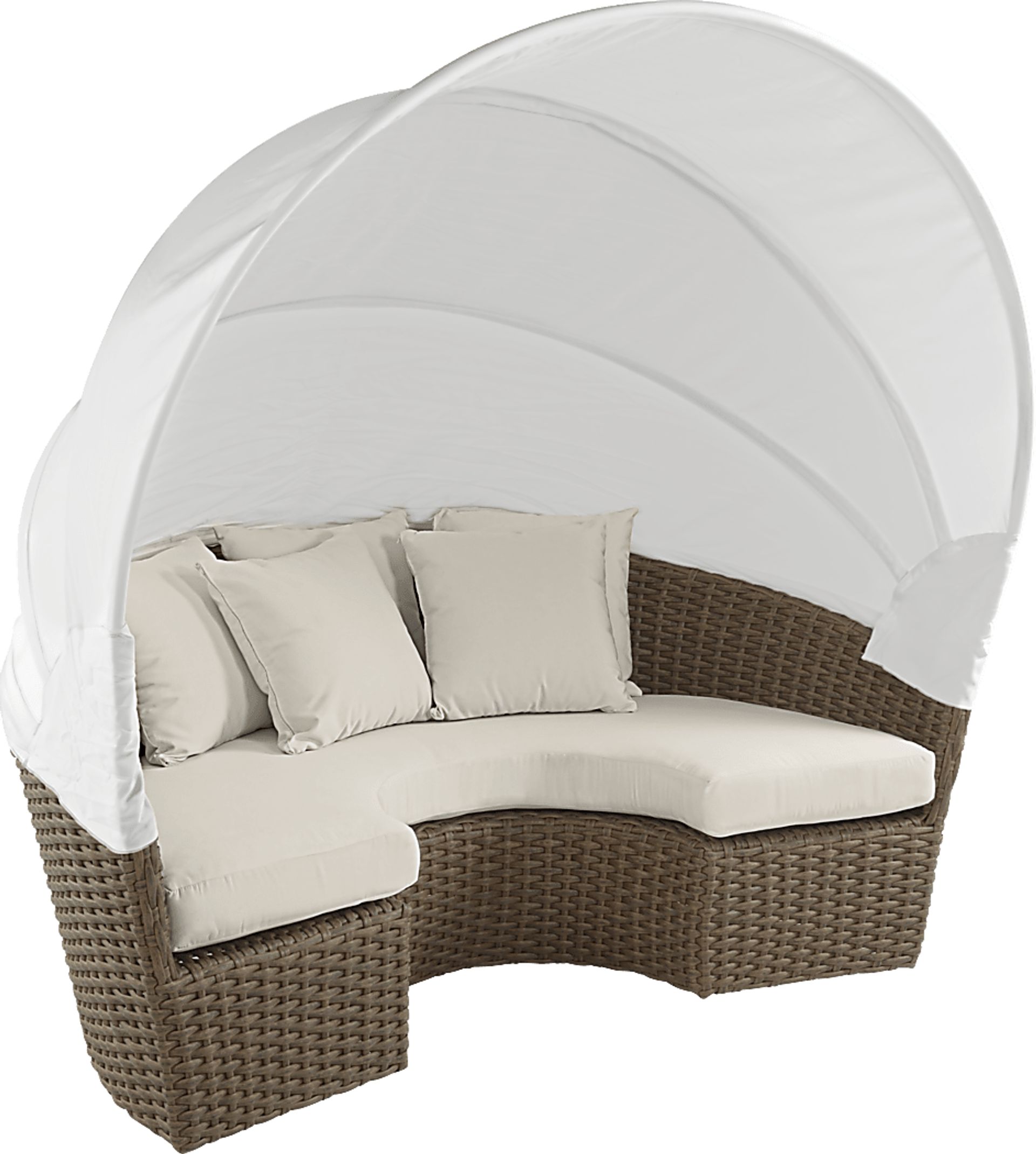 Palisades Brown Outdoor Daybed With Coconut Cushions - Image 3