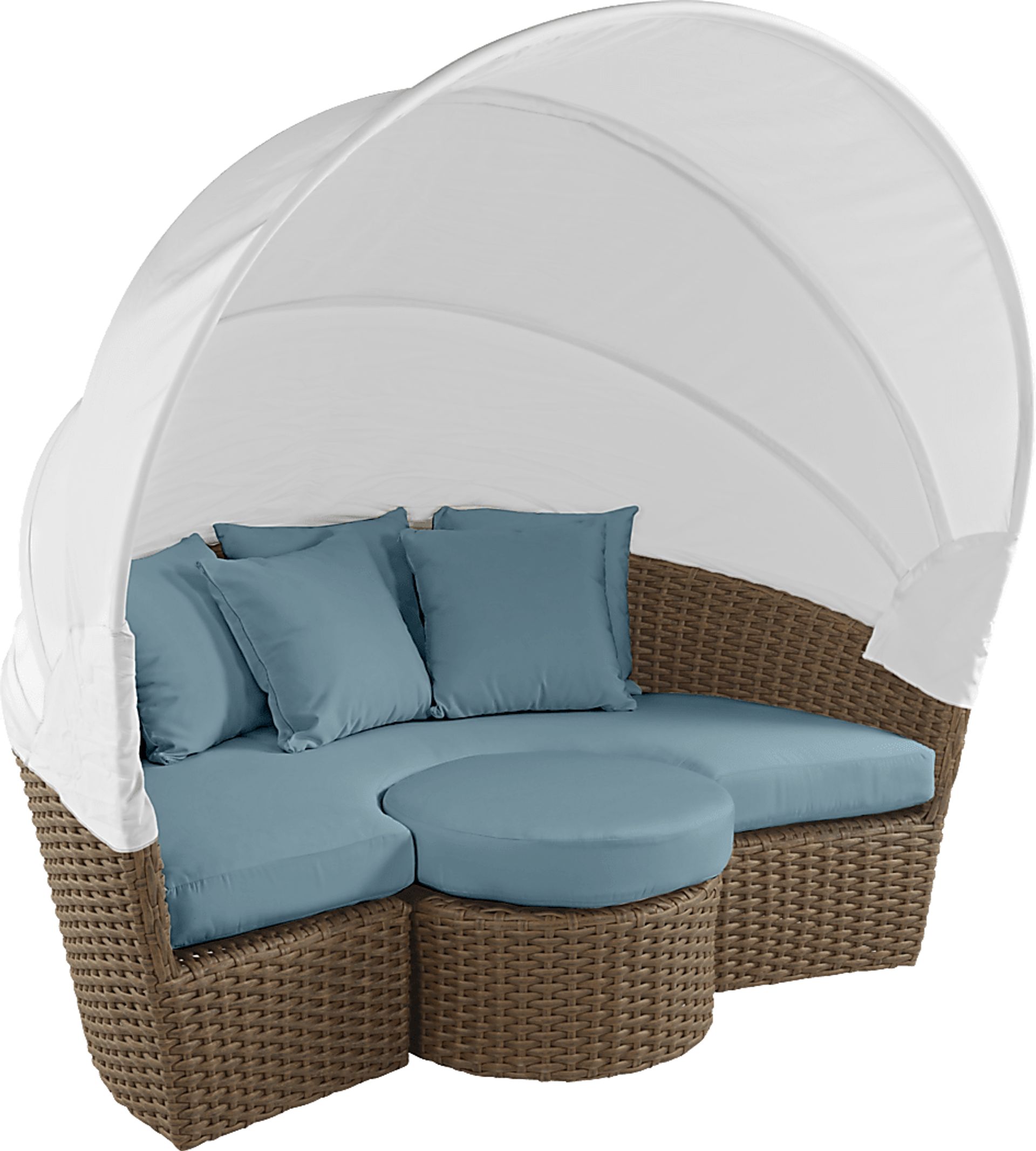 Palisades Brown Outdoor Daybed with Rivera Cushions - Image 2
