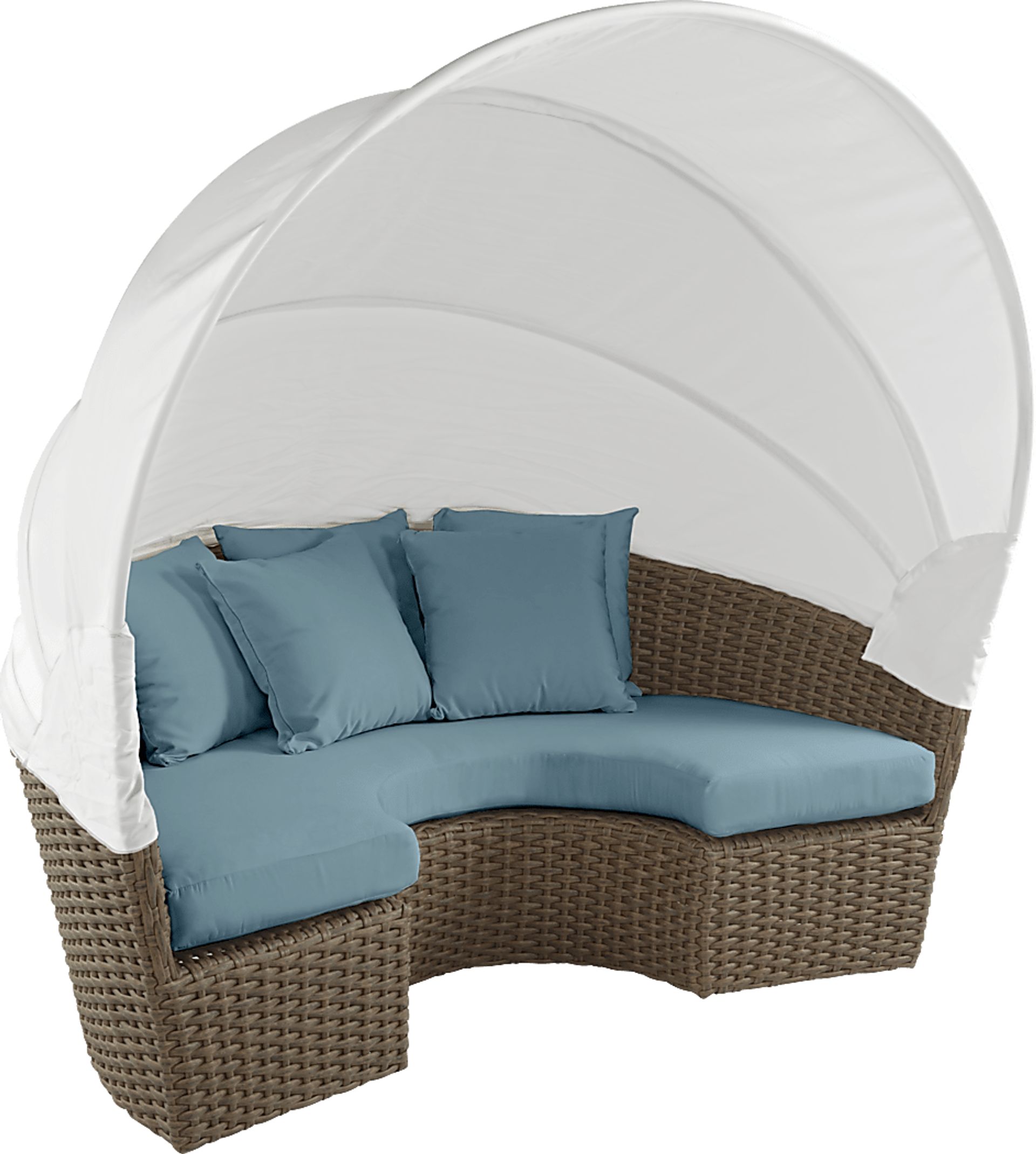 Palisades Brown Outdoor Daybed with Rivera Cushions - Image 3