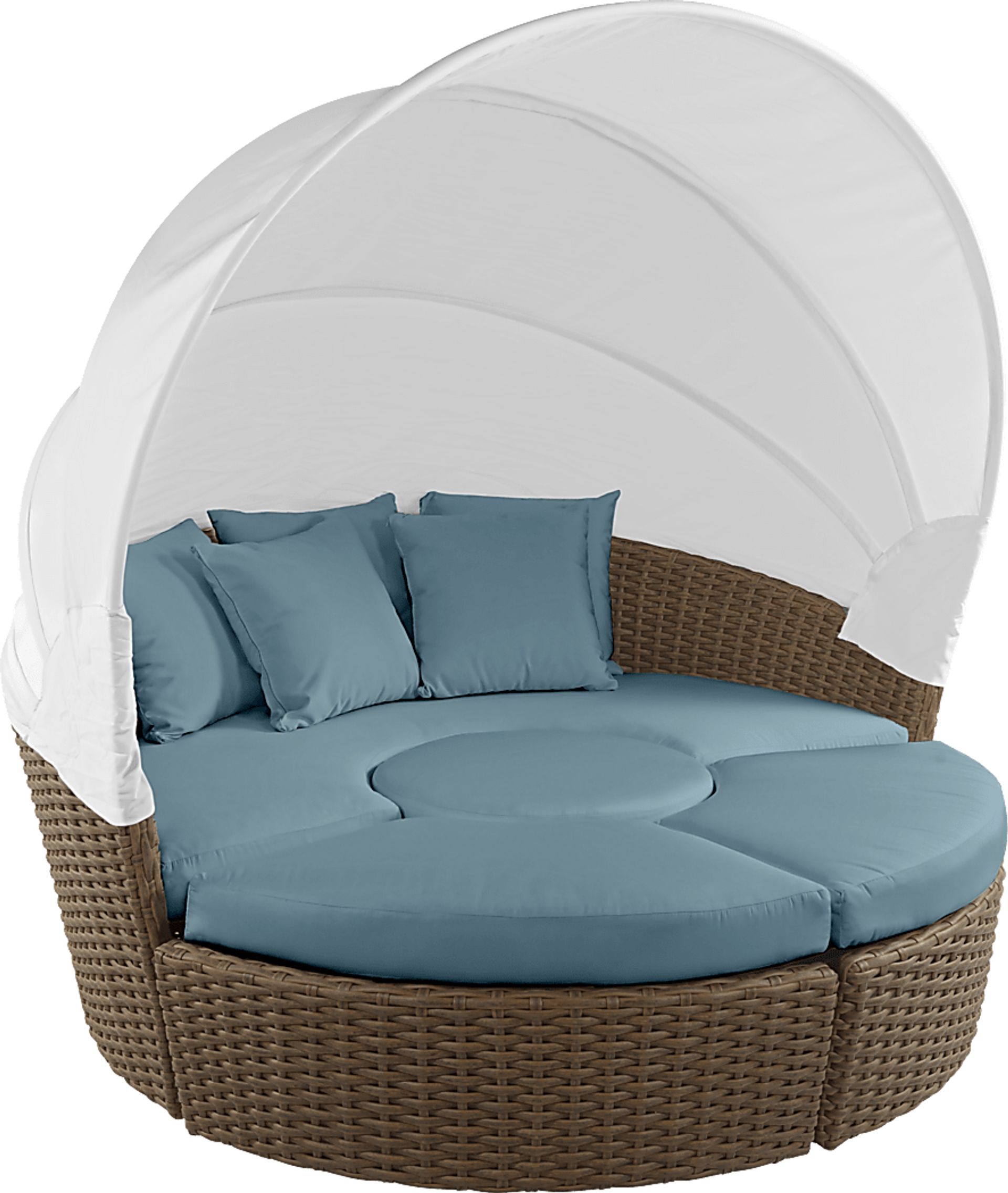 Palisades Brown Outdoor Daybed with Rivera Cushions - Image 1
