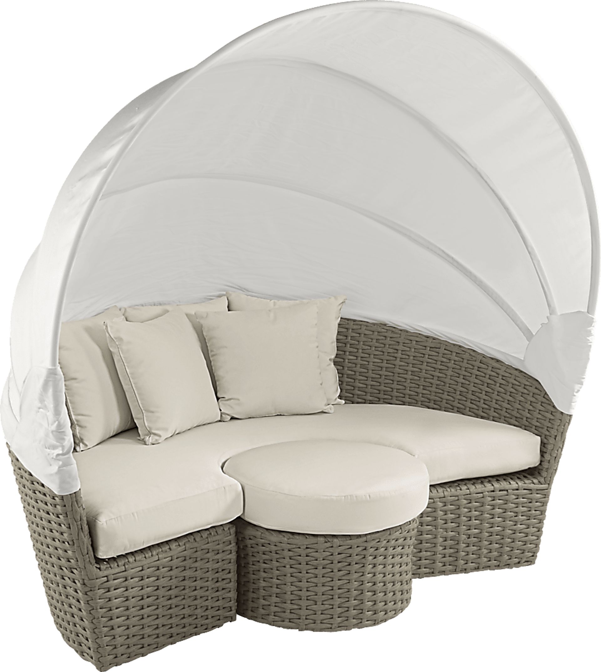 Palisades Gray Outdoor Daybed With Coconut Cushions - Image 2