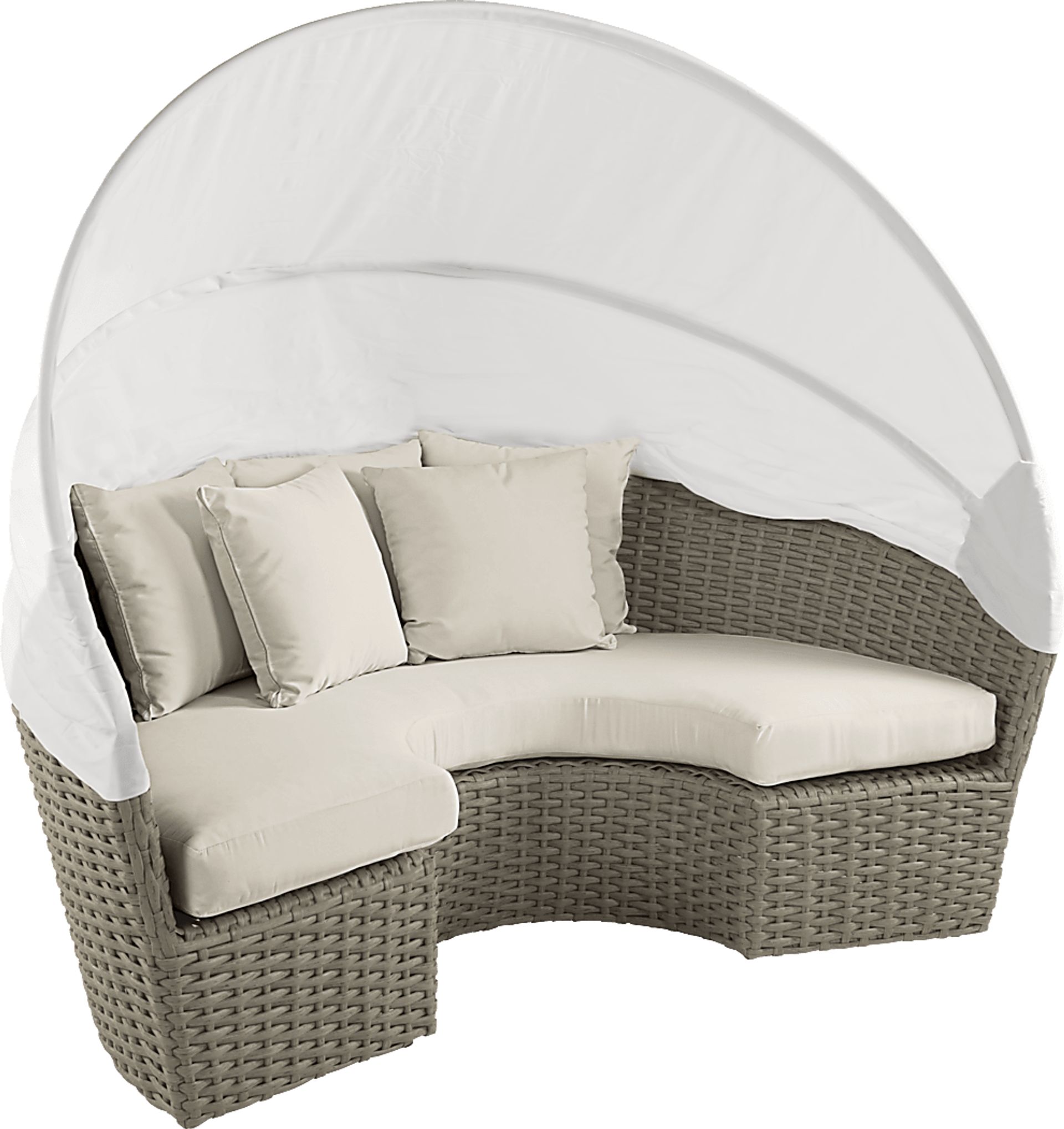 Palisades Gray Outdoor Daybed With Coconut Cushions - Image 3