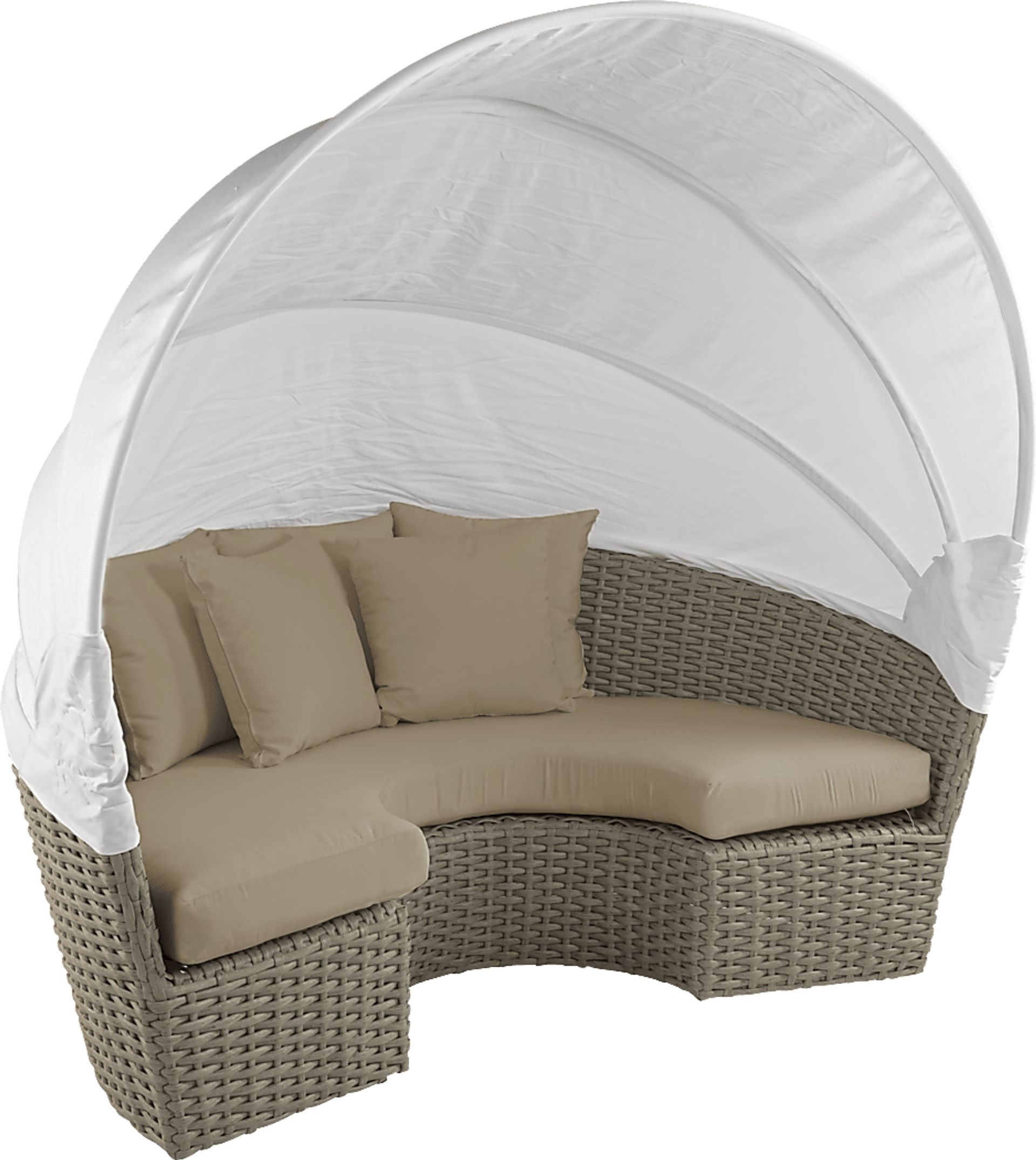 Palisades Gray Outdoor Daybed with Heather Beige Cushions - Image 2