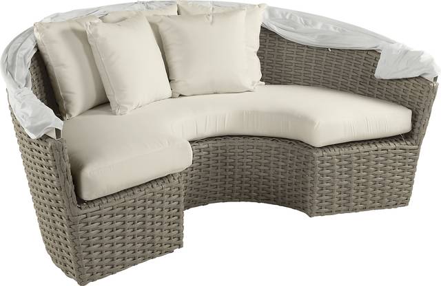 Palisades Gray Outdoor Daybed with Natural Cushions - Thumbnail - Image 4