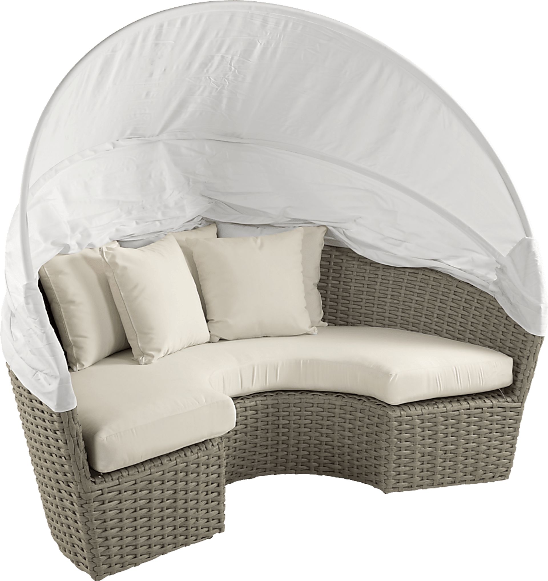 Palisades Gray Outdoor Daybed with Natural Cushions - Image 5