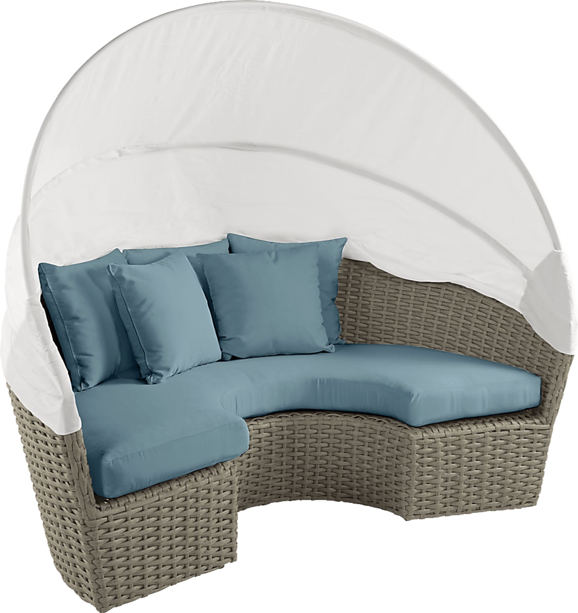 Palisades Gray Outdoor Daybed With Rivera Cushions - Image 3