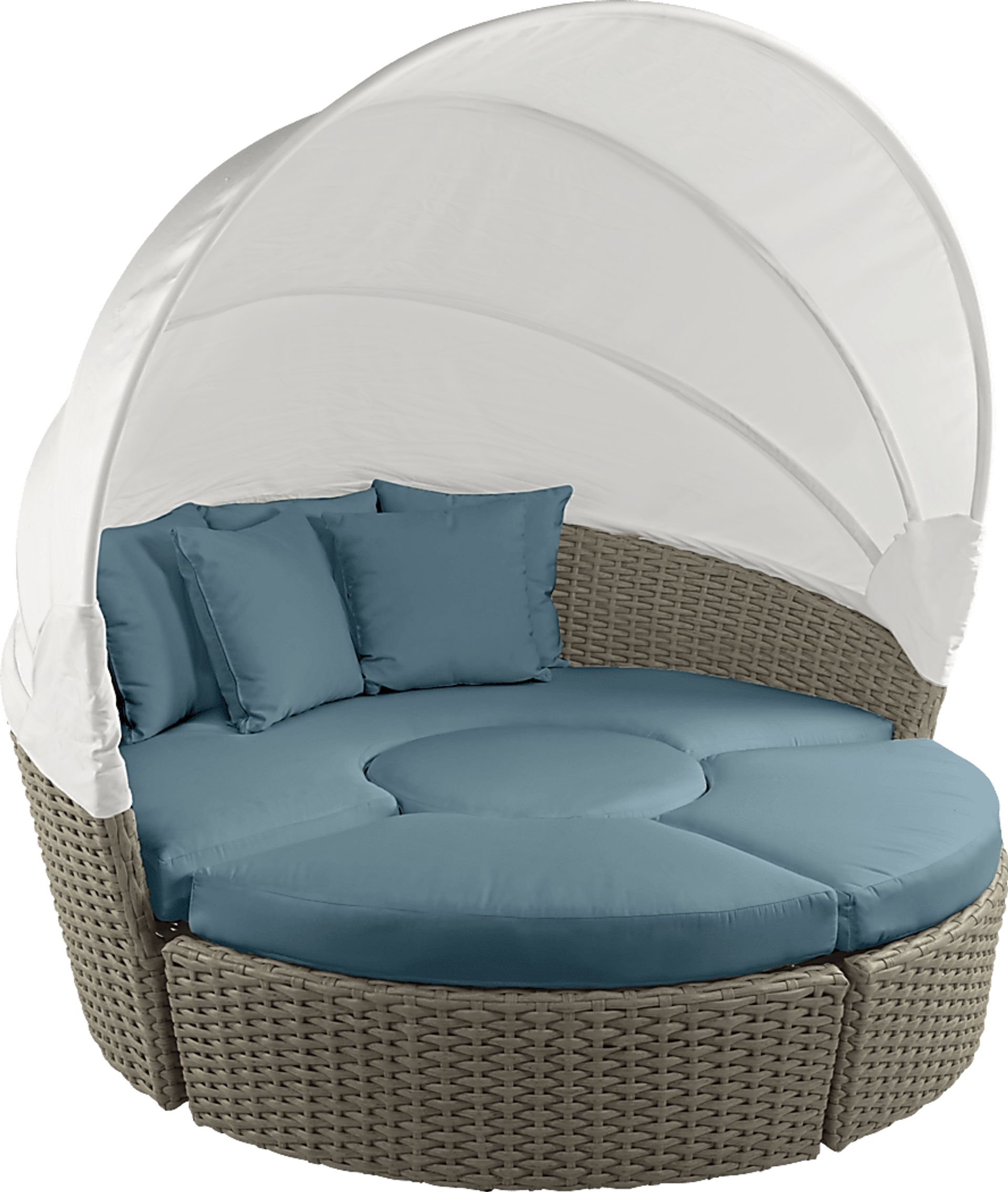 Palisades Gray Outdoor Daybed With Rivera Cushions - Image 1
