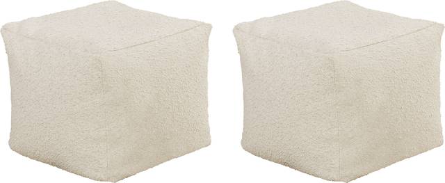 Pall Ivory Outdoor Poufs, Set of Two - Thumbnail - Image 1