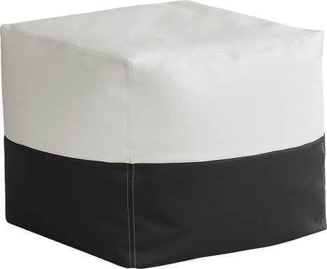 Pall Black Outdoor Pouf Ottoman